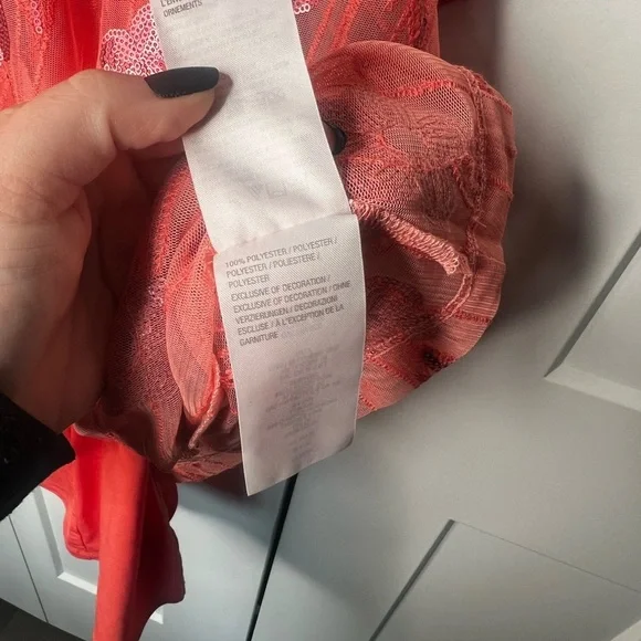 Bob Mackie NWT 2 Piece Tank + Mesh Floral Poncho Women's Plus Size 2X - Picture 4 of 7